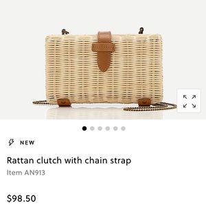 J. Crew Rattan Clutch